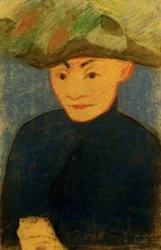 Femme au chapeau à plumes
